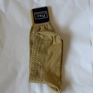 Polo by Ralph Lauren Beige Dress Socks for Men Made in USA
